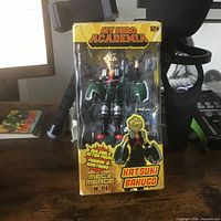 Front view of sealed Katsuki Bakugo Mega Merge action figure package