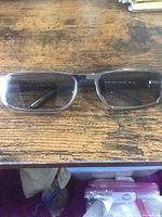 Front view of Prada rectangular sunglasses