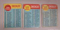 Three checklist cards front view side-by-side