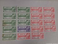 Layout of all 19 Canadian Tire paper coupons