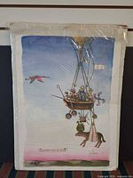 Front view of signed limited edition art print wrapped in plastic