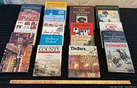 All 20 books laid out showing front covers grouped by subject
