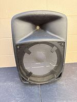 Front view of ION Pro Glow 1500 speaker showing horn, grille, and cabinet condition