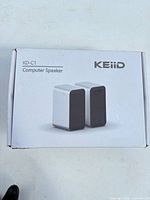 Retail box showing KEiiD KD-C1 Computer Speaker branding and product image