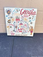 Front view of illustrated Georgia plaque
