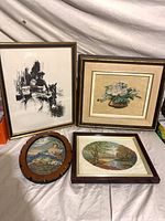 Group shot of all four framed pieces