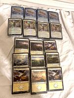 Overview of all sealed packs showing Charix, Sigarda's Summons, Plains and additional cards