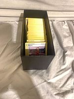 Cards in black storage box