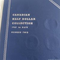 Front cover of blue Canadian Half Dollar Collection album