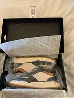 Shoes in original box with tissue and plastic wrap