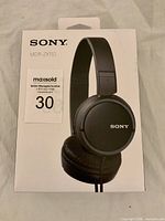 Front of Sony MDR-ZX110 retail box