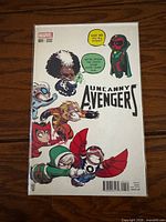 Front cover of Uncanny Avengers #001 comic, bagged and boarded