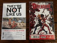 Front covers of both comic books in sleeves