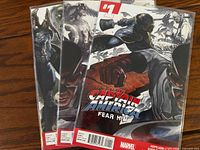 Front covers of three bagged All-New Captain America: Fear Him comics