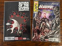 Front covers of both bagged and boarded comic books