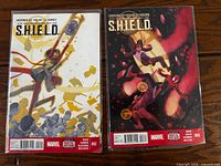 Front view of both bagged Marvel S.H.I.E.L.D. comic books issues #2 and #3
