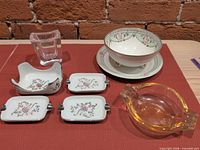 Group shot showing all seven items laid out