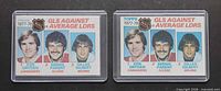 Front view of both 1977-78 #232 Goals Against Average Leaders hockey cards in sleeves