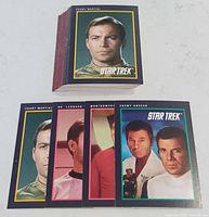 Stack of 1991 Star Trek cards with several example fronts visible