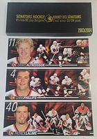 Storage box and posters Alfredsson, Phillips, Lalime visible