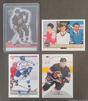 Group shot of all four Alexei Yashin cards laid out