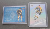 Front view of both Bobby Orr insert cards in sleeves