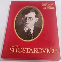 Front of red slipcase with portrait and titles