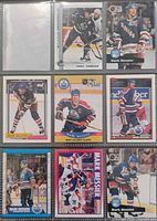 All twelve Mark Messier NHL trading cards in nine-pocket binder sleeve