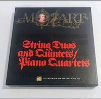 Front view of closed slipcase showing Mozart title and set name