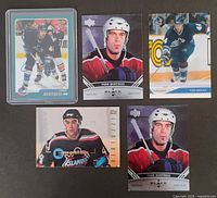 All five Todd Bertuzzi cards laid out