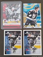 Group shot of all four Lecavalier cards, highlighting autograph and card variety