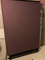 Front view of one fabric-covered room divider panel