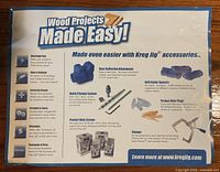 Front of accessories flyer detailing kit components