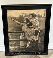 Full view of framed Kodak advertising print