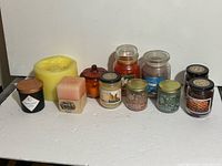 All ten candles lined up for group overview