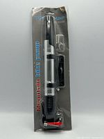 Full view of sealed mountain bike pump in blister packaging