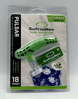 Front of sealed package showing Softspikes Pulsar Ultimate Spike Kit and contents