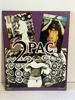 Front view of Tupac Shakur printed wall plaque