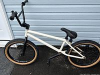 Full left side view of the BMX bicycle