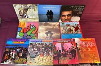 Group shot of all ten LP covers