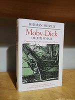 Front view of Moby-Dick hardcover book with dust jacket