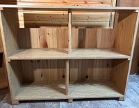 Front view showing full four-compartment layout