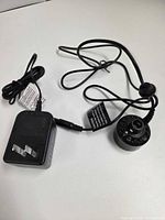 fogger head with LED ring, cable, and adapter overview