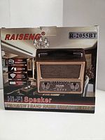 Front of retail box showing product image and model