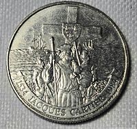 Reverse showing Jacques Cartier design, date 1984