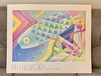 One print from the Images of Vancouver set showing multicolor fish motif, artist name and stamp visible