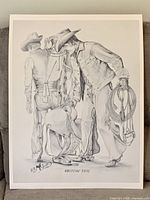 Full view of Ray Senft “Quittin’ Time” print showing entire image and border