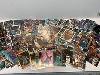 Spread of assorted Vancouver Grizzlies trading cards