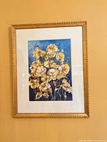 Frontal view of framed watercolour showing full artwork and frame