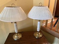 Both matching lamps side by side showing overall appearance and shades